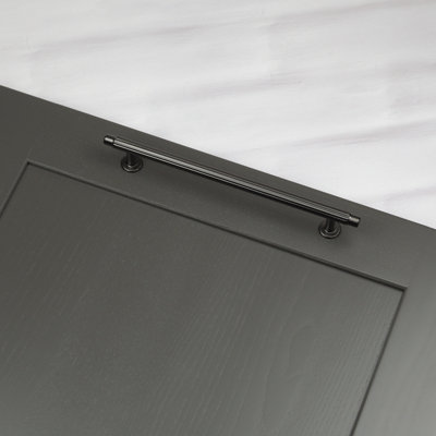 192mm Dark Grey Cabinet Handle Gunmetal Kitchen Cupboard Door Drawer Pull Wardrobe Furniture Replacement