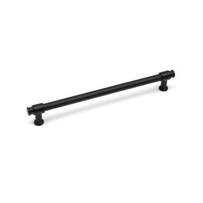 192mm Matt Black Cabinet Pull Industrial Pipe Cupboard Door Drawer Pull