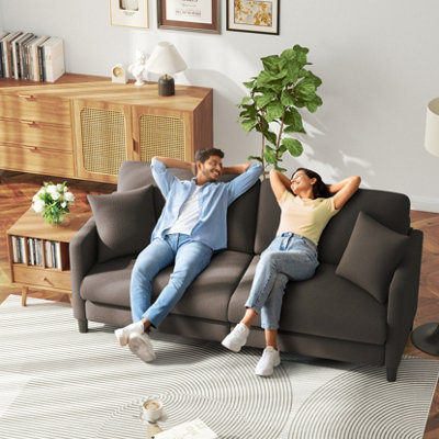 193CM Comfy Teddy Fleece Love Seat Couch Tool Free Setup