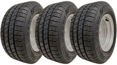 195/55R10C Wanda WR301 Trailer Wheels 4 x 100 PCD High Speed 750kgs (Set of 3)