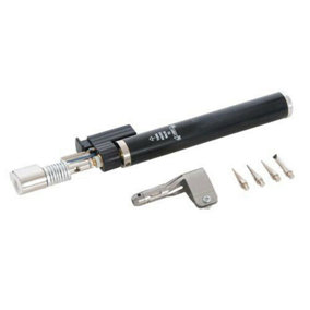 195mm Gas Soldering Iron Takes lighter Incl. 4 Iron Tips