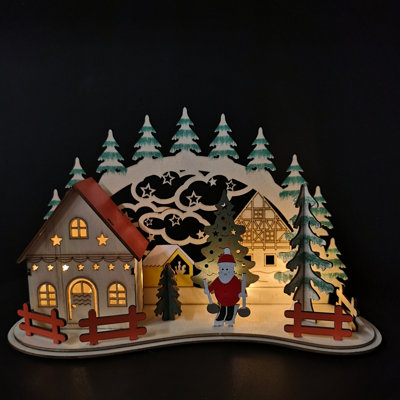 Battery operated village deals lights