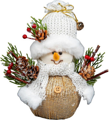 19cm Snowman - Decorative Free Standing Figurine | DIY at B&Q