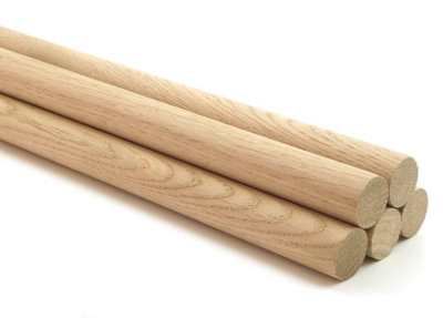 Premium Oak Dowels - Solid 19mm x 330mm