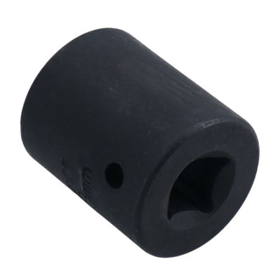 19mm 3/8in Drive Shallow Stubby Metric Impacted Socket 6 Sided Single Hex