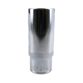 19mm 6 Point 3/8" Drive 64mm Double Deep Metric Socket Chrome Vanadium Steel