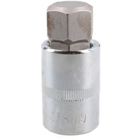 19mm Hex Bit Metric Allen Socket Male 1/2" Drive 55mm Length Strengthened Tip