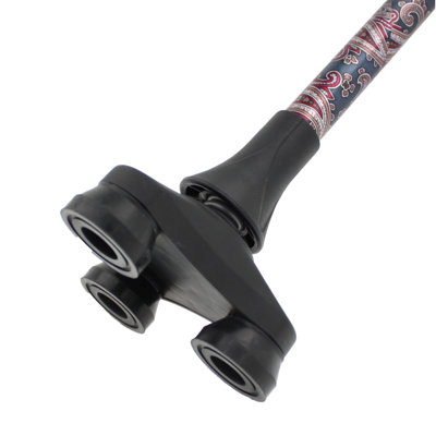19mm Large Based Walking Stick Cane Tip - Foot with Pivoting Head for Stability