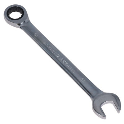 19mm Metric Combination Ratchet Ratcheting Spanner Wrench Bi-Hex 12 Sided