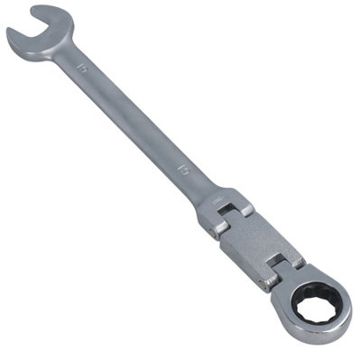 19mm Metric Double Jointed Flexi Ratchet Combination Spanner Wrench 72 Teeth