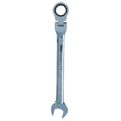 19mm Metric Flexible Combination Ratchet Spanner Wrench Bi-Hex 12 Sided