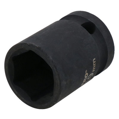 19mm Metric Shallow Impact Impacted European Style Socket 1/2" Drive 6 Sided - 3