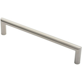 19mm Mitred Pull Door Handle 300mm Fixing Centres Satin Stainless Steel