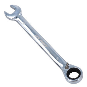 19mm Reversible Cranked Offset Ratchet Combination Spanner Wrench 72 Teeth