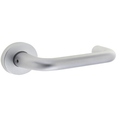 19mm Satin Anodised Aluminium Round Bar Door Handle - Interior Handle