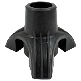 19mm Tri-Support Rubber Walking Stick Ferrule - Self Standing Extra Support Base
