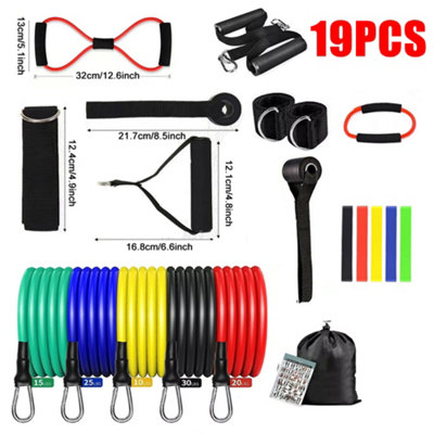 11Pcs Set Resistance Bands Workout Exercise Yoga Crossfit Fitness Training Tubes