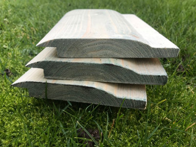 19x125 (14.5mm x 120mm) Overlap Loglap - 300m (67 x 4.5m Lengths ...