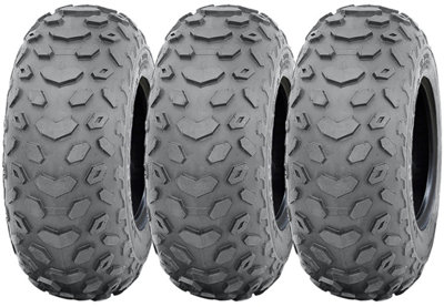 19x7.00-8 Quad ATV Tyres Wanda P330 Tubeless E Marked Road Legal 28J (Set of 3)