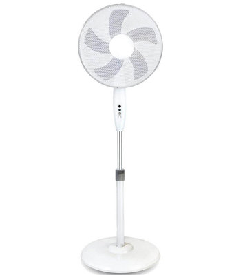 1ABOVE Heavy Duty 5 Blade Pedestal Stand Fan, 140cm Adjustable Height, 3 Speed Setting, Heavy Round Base, Oscillating,