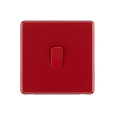 1G 2W 10A Light Switch Red Colour