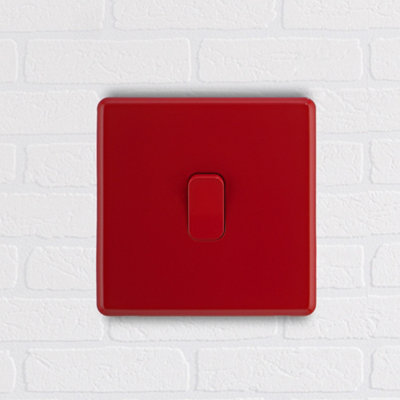 1G 2W 10A Light Switch Red Colour - 3