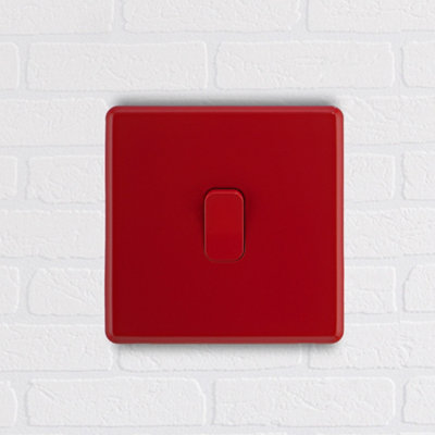 1G 2W 10A Light Switch Red Colour