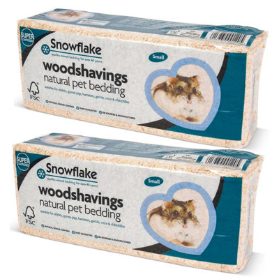 1kg (3 Bags) Dust Extracted Wood Shavings Odour Control Animal Pet Bedding For Rabbits, Mouse, Hamsters & Gerbil