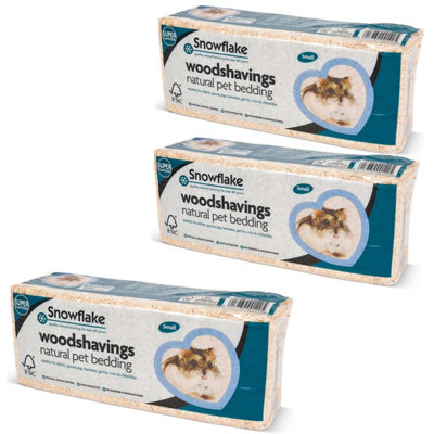 1kg (3 Bags) Dust Extracted Wood Shavings Odour Control Animal Pet Bedding For Rabbits, Mouse, Hamsters & Gerbil