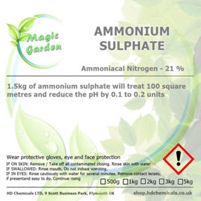 1kg Ammonium Sulphate (Sulphate of Ammonia) Fertiliser Nitrogen Sulphur