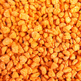 1kg Orange Coloured Aquatic Gravel Premium Natural Bottom Fish Tank Stones