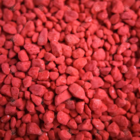 1kg Red Coloured Aquatic Gravel Premium Natural Bottom Fish Tank Stones