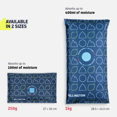1kg Reusable Car Dehumidifier Bags - Includes Dashboard Anti-Slip Mats (Set of 2) - 8