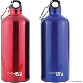 1L Aluminium Water Bottle Double Wall Vacuum Insulated Sports Gym Carabina Flask