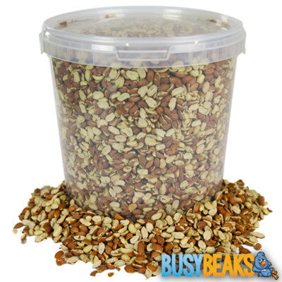 1L BusyBeaks Split Peanuts - Fresh Quality Wild Birds Protein Garden Birds Food Mix