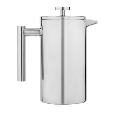 1L French Press Stainless Steel Coffee Maker 8 Cup 3 Level Filtration