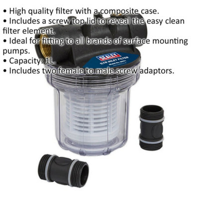 1L Inlet Filter Suitable For ys11768 & ys11737 Surface Mounting Water Pumps