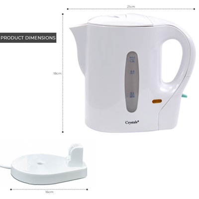 1L WHITE 830W ELECTRIC CORDLESS KITCHEN KETTLE
