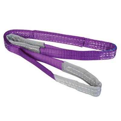 1m 1 Tonne (1000KG) Flat Webbing Strong Cargo Sling Lifting Crane Hoist Strap