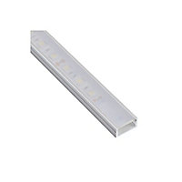 1m Aluminium Profile Surface For LED Lights Strip 5050 3528 Opal Cover - Aluminium Finish - Pack of 5