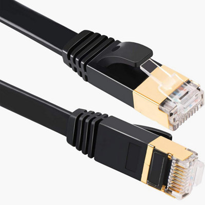 1M Ethernet Cable Cat7 High Speed 10Gbps, 600MHz Shielded LAN Network ...