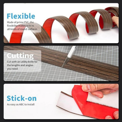 1M Self Adhesive Floor Transition Strip PVC Flooring Divider Threshold ...