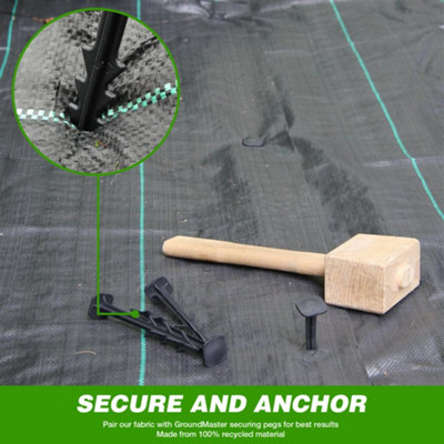 1m x 100m Weed Suppressant Garden Ground Control Fabric - 5
