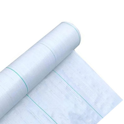 1m x 100m Yuzet 100gsm White Woven Weed Control Fabric Membrane