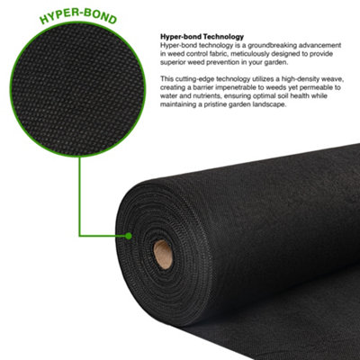 1m x 25m Non Woven Garden Boarder Weed Control Fabric