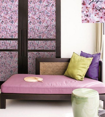 1m x 45cm Flowers Pink Blossom Self Adhesive Vinyl Sticky Back Wrap Alkor Floral