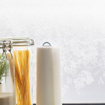 1m X 45cm FROSTED PATTERNED PREIMUM WINDOW STATIC CLING FILM VINYL