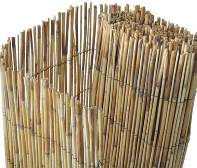 1m x 4m Natural Split Reed Fence Privacy Decorative Fencing Hand-Woven ...