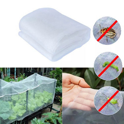 Garden Mosquito & Bug Netting – 10m X 2m, White, Insect Barrier, Bird Protection