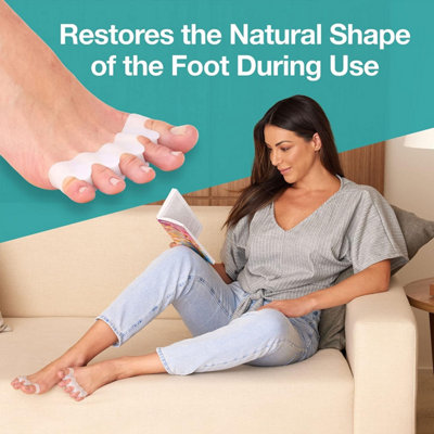 1Pairs Silicone Toe Spacers and Separators for Correct Toe Alignment ...
